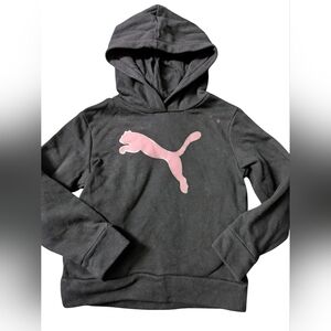 💥5/20$ Puma Black Hoodie with Pink Puma Logo for Kids